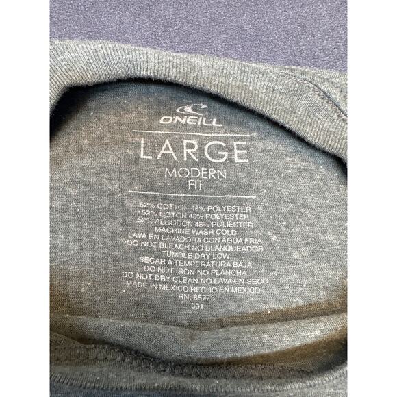 O’Neill T-Shirt Gray with Orange Logo Men’s Large - Picture 3 of 5